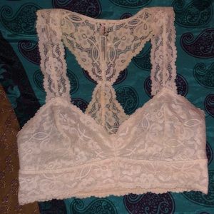 Cream Lace Bralette